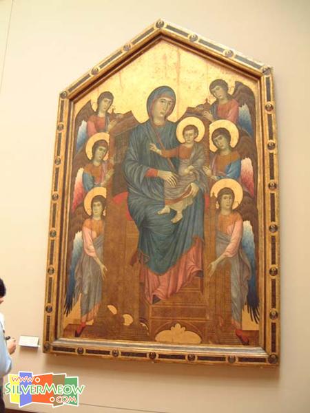六天使护圣母丶圣婴图 Virgin with a Child, surrounded by Six Angels (Cimabue)