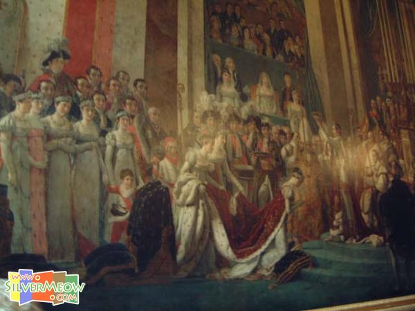 梵爾賽宮內部, 神聖廳 Salon du Sacre, 拿破崙加冕皇后圖 The coronation of Emperor Napoleon and Empress Josephine, December 2, 1804, Jacques-Louis David 1706-1807年作品