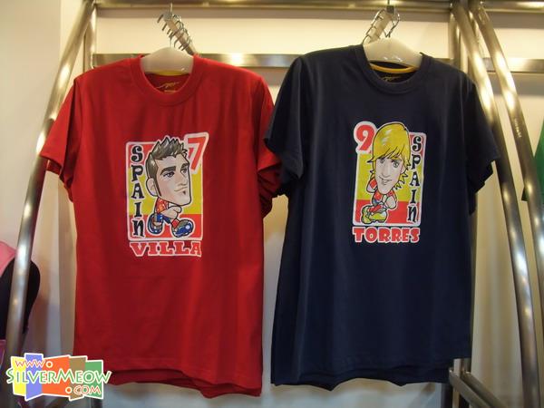 Soccer Toons T-shirt - David Villa (Spain), Fernando Torres (Spain)