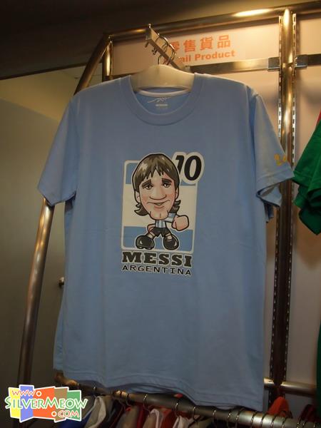 Q 版足球球星 T-shirt - 梅西 (阿根廷)