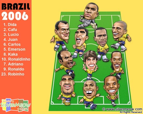 06年巴西足球國家隊海報