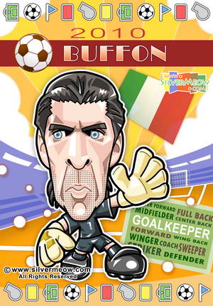 Soccer Toon Poster 2010 - Gianluigi Buffon (Italy)
