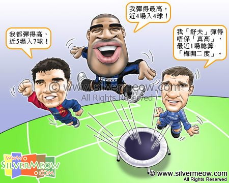 Football Comic Jan 07 - Flying High:Javier Saviola, Adriano, Shevchenko