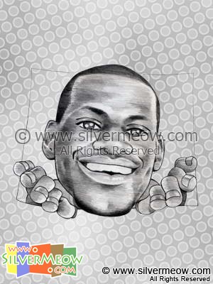 NBA 球星肖像漫画 - 勒布朗詹姆斯