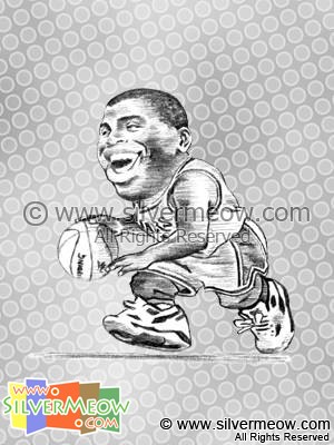 NBA 球星肖像漫畫 - 魔術手莊遜
