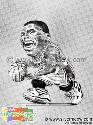 NBA 球星肖像漫画 - 魔术师约翰逊