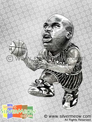 NBA Player Caricature - Shaquille O'Neal