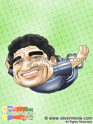 足球球星肖像漫畫 - 馬勒當拿 (阿根廷)