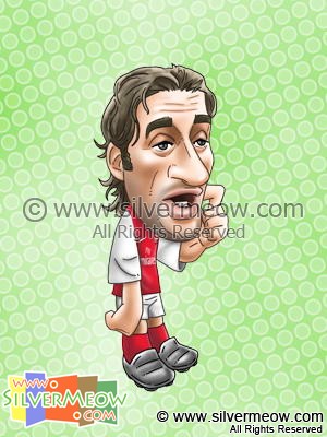 Soccer Player Caricature - Mathieu Flamini (Arsenal)