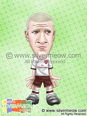Soccer Player Caricature - Philippe Senderos (Arsenal)