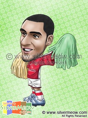 Soccer Player Caricature - Theo Walcott (Arsenal)