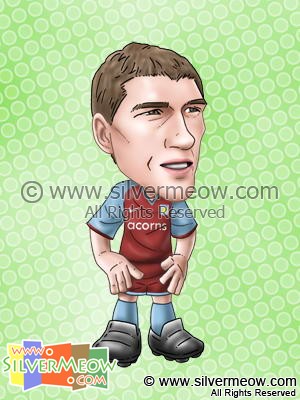 Soccer Player Caricature - Gareth Barry (Aston Villa)