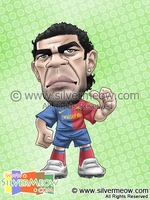 Soccer Player Caricature - Dani Alves (Barcelona)
