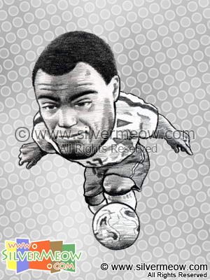 足球球星肖像漫畫 - 丹尼臣 (巴西)