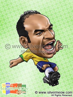 足球球星肖像漫画 - 埃莫森 (巴西)