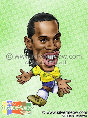 Soccer Player Caricature - Ronaldinho (Brazil)