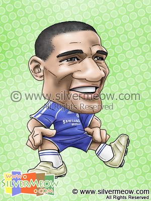Soccer Player Caricature - Florent Malouda (Chelsea)