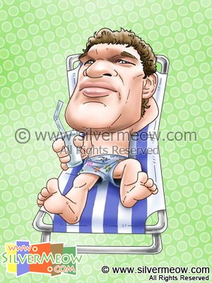 Soccer Player Caricature - Michael Ballack (Chelsea)