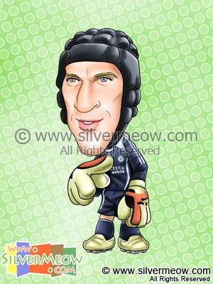 Soccer Player Caricature - Petr Cech (Chelsea)