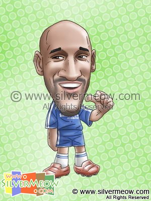 Soccer Player Caricature - Nicolas Anelka (Chelsea)