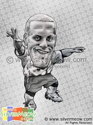 足球球星肖像漫畫 - 里奧費甸南 (英格蘭)