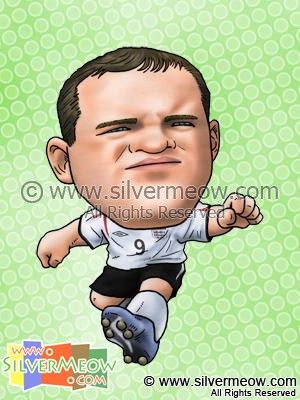 Soccer Player Caricature - Wayne Rooney (England)