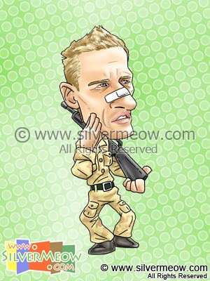 Soccer Player Caricature - Peter Crouch (England)