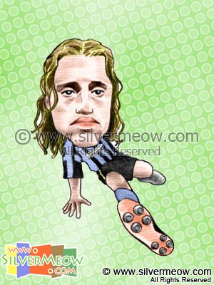 足球球星肖像漫画 - 克雷斯波 (国际米兰)