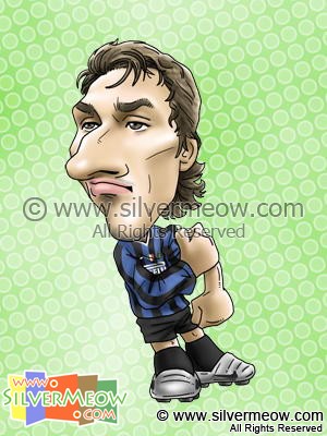 足球球星肖像漫画 - 伊布拉西莫维奇 (国际米兰)