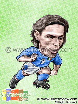 足球球星肖像漫画 - 因扎吉 (意大利)