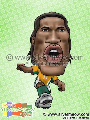 Soccer Player Caricature - Didier Drogba (Ivory Coast)