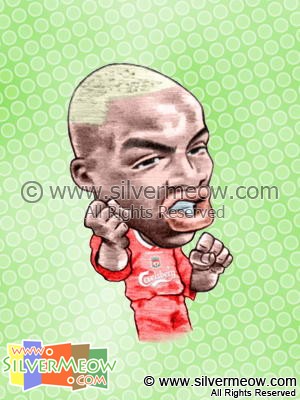 Soccer Player Caricature - El-Hadji Diouf (Liverpool)