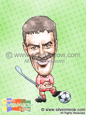 Soccer Player Caricature - Ian Rush (Liverpool)