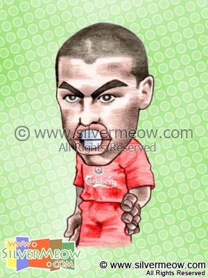 Soccer Player Caricature - Milan Baros (Liverpool)