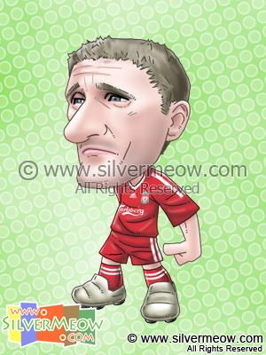 足球球星肖像漫画 - 罗比基恩 (利物浦)
