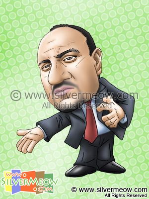 Soccer Player Caricature - Rafael Benitez (Liverpool)