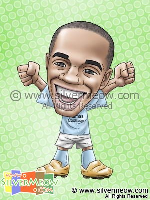 Soccer Player Caricature - Robinho (Manchester City)