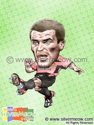 Soccer Player Caricature - Roy Keane (Manchester United)