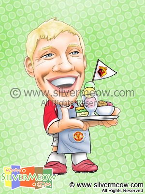Soccer Player Caricature - Alan Smith (Manchester United)