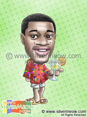 Soccer Player Caricature - Patrice Evra (Manchester United)