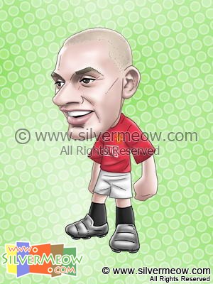 Soccer Player Caricature - Wes Brown (Manchester United)