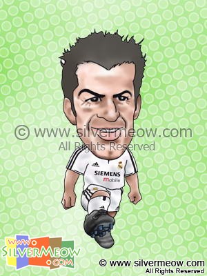 Soccer Player Caricature - Luis Figo (Real Madrid)