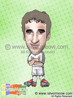 Soccer Player Caricature - Raul Gonzalez (Real Madrid)