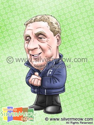 Soccer Player Caricature - Harry Redknapp (Tottenham)