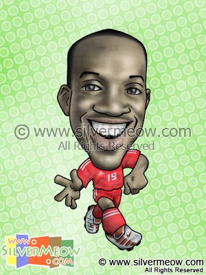 足球球星肖像漫畫 - 約基 (特立尼達和多巴哥)
