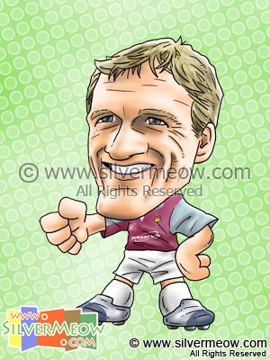 Soccer Player Caricature - Teddy Sheringham (West Ham)