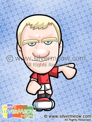 Soccer Toon - Paul Scholes (Manchester United)