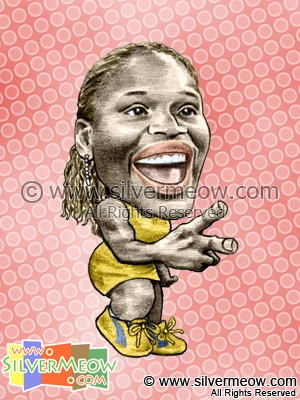 Sport Caricatures - Serena Williams (Tennis)
