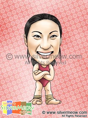Sport Caricatures - Guo Jing Jing (Diving)